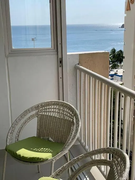 Delamar Apartment: Beachfront Comfort with Ocean Views Santa Marta  Colombia